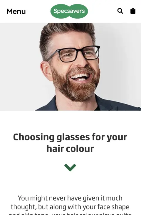 Phil Alderson featured on the Specsavers website